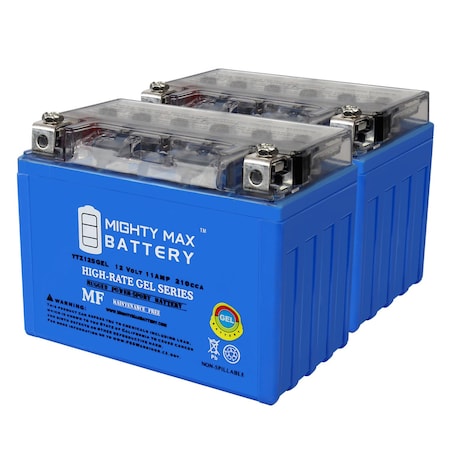 YTZ12SGEL 12V 11Ah GEL Replacement Battery Compatible With Moose YTZ12S - 2PK